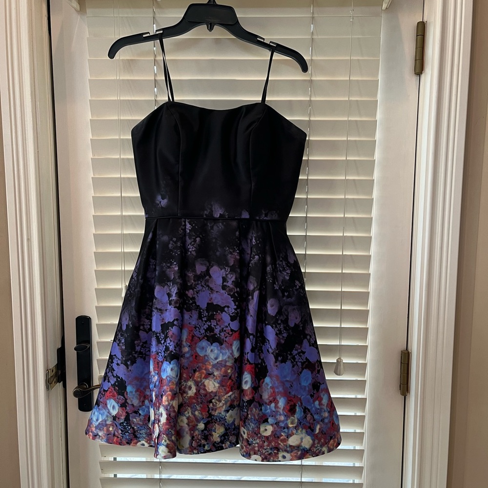 Beautiful, special event dress. Strapless Betsy &Adam corseted/floral skirt, 4